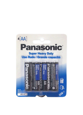 Pilhas Panasonic AA c/ 4 - Pacote c/12