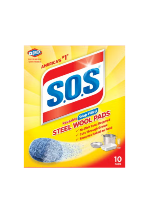Lã de aço para louça - SOS Clorox c/ 10