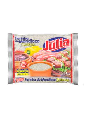 Farinha de mandioca Branca - Dona Julia - 1kg - pacote c/10