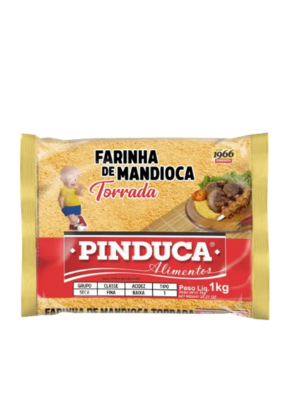 Farinha de mandioca Torrada -  Pinduca- 1kg - pacote c/20