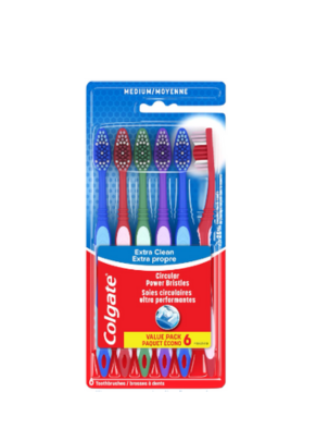 Escova de dente Colgate - pack c/6 cerdas médias - caixa c/12