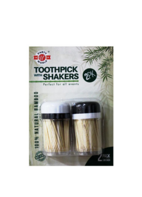 Pack 2 embalagens paliteiro + palitos de dente bambu