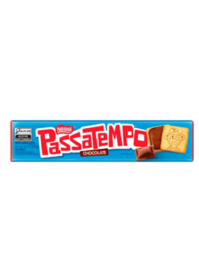 Passatempo - Biscoito recheado Chocolate - 130g - caixa c/70