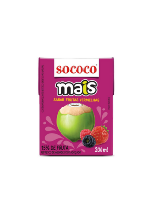 Água de coco - Sococo 200ml - Frutas Vermelhas